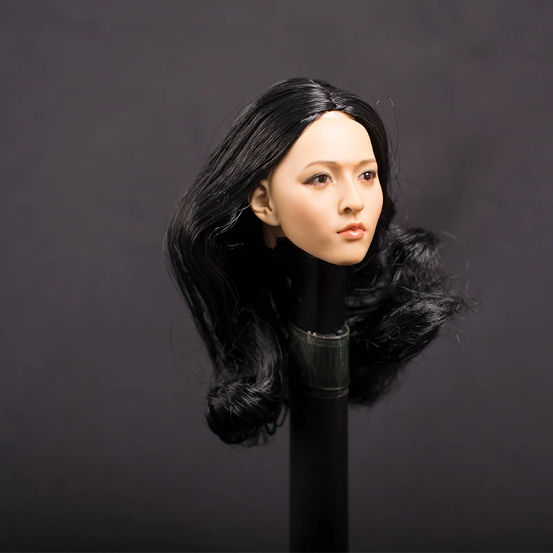 1:6 damska głowa 1/6 skali figurka niestandardowe damskie głowy rzeźby główny koreański DIY zewnętrzny Fit 12 cali HT figurka, zabawki