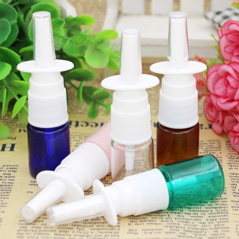10 szt./lot 5 ml kolorowy spray do nosa PET spray butelka plastikowa butelka makijaż płyn dozujący narzędzie z natryskiem narzędzie PJ55-10