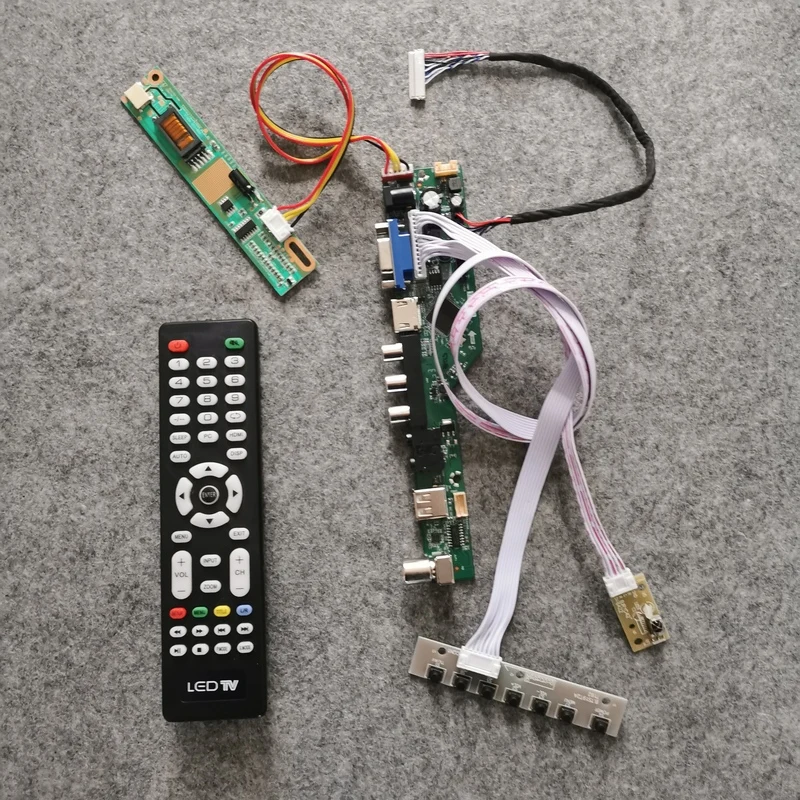 20-pin LVDS DIY kit 1-CCFL VGA+AV+USB, monitor Sprawny LP133X7/LP133X8/LP133X09 ekran 1024*768 uniwersalny LCD kontroler
