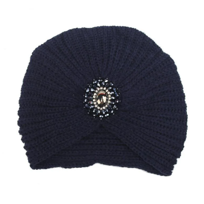 2016 moda damska zimowe ciepłe czapki, metalowe, biżuteria Indie czapka turban czapki damskie czapki z kaszmiru ciepłe czapki zimowe