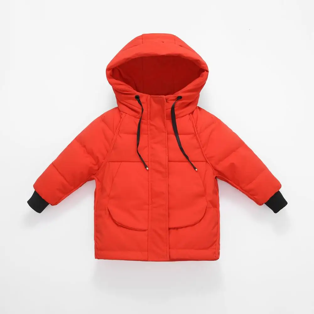 2019 dziecięca kurtka zimowa puch kaczy płaszcz dla dziewcząt/chłopców cukierki kolor ciepłe dziecięce, kurtki dla chłopców, odzież wierzchnia 4-12 T DC201