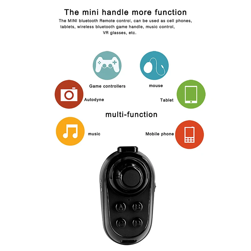 2020 new Mini Ring game handle Gamepad Entertainment USB Bluetooth 4.0 czarny pilot zdalnego sterowania bezprzewodowy joystick dla IOS Android