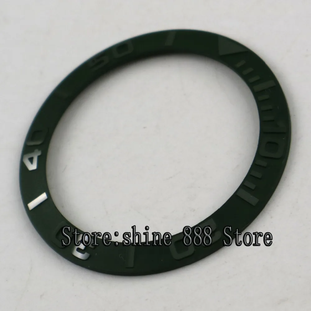 38 mm matowy zielony ceramiczny pierścień wkładka do 40 mm sub męski zegarek