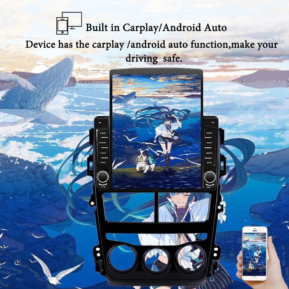 6G+128G Android 10.0 4G radio samochodowe multimedialny Odtwarzacz wideo Nawigacja GPS 2 din Toyota Vios Yaris 2018 2019 2020 Casstte dvd