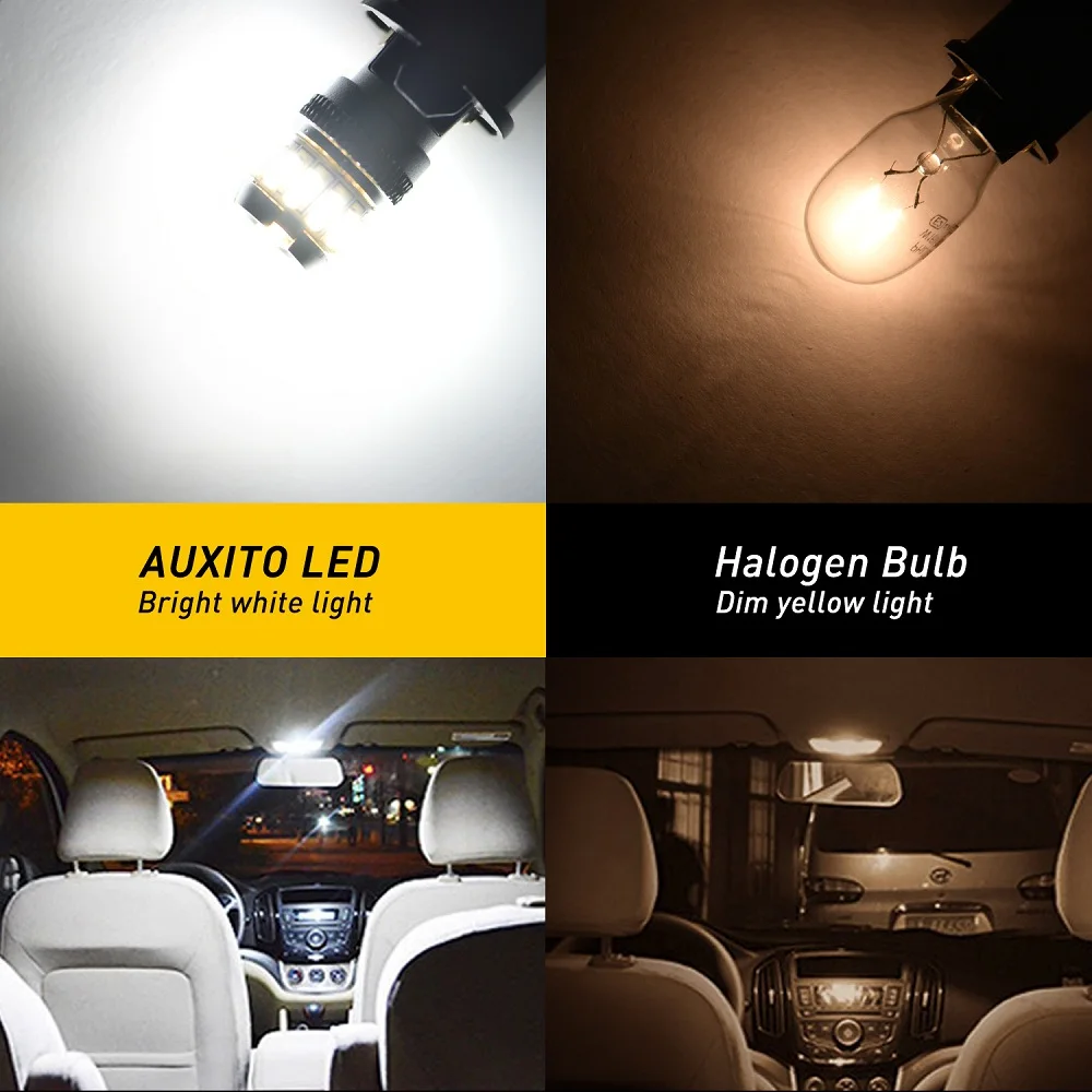 AUXITO 10x W5W T10 led Canbus samochodowe światła pozycyjne oświetlenie wewnętrzne do BMW, VW, Mercedes, Audi A3 8P, A4 6B BMW E60 E90