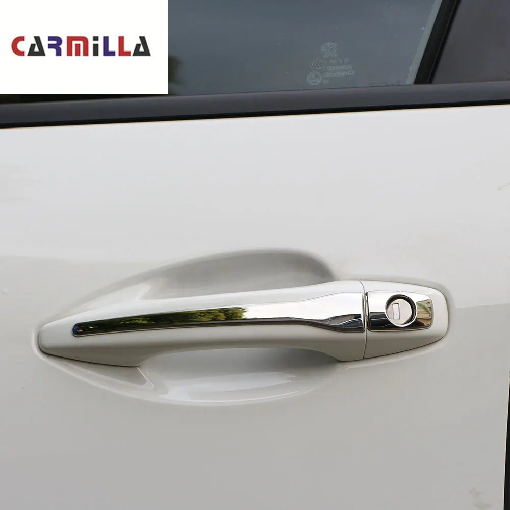 Carmilla samochodowa klamka pokrywa ochronna naklejka dla Peugeot 2008 307 3008 208 2016 2017 2018 2019 akcesoria