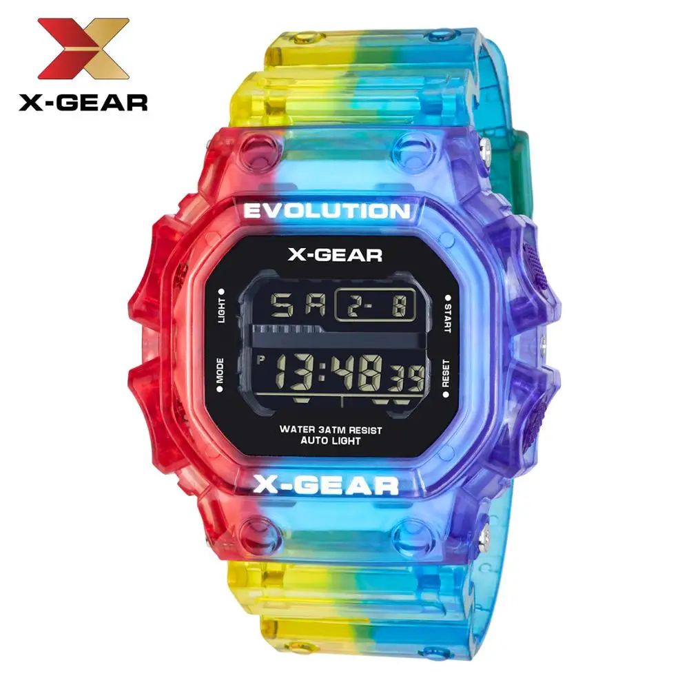 Chronograf odliczanie cyfrowy zegarek dla mężczyzn moda odkryty, sport, zegarek męskie zegarki budzik wodoodporny top marki X-GEAR