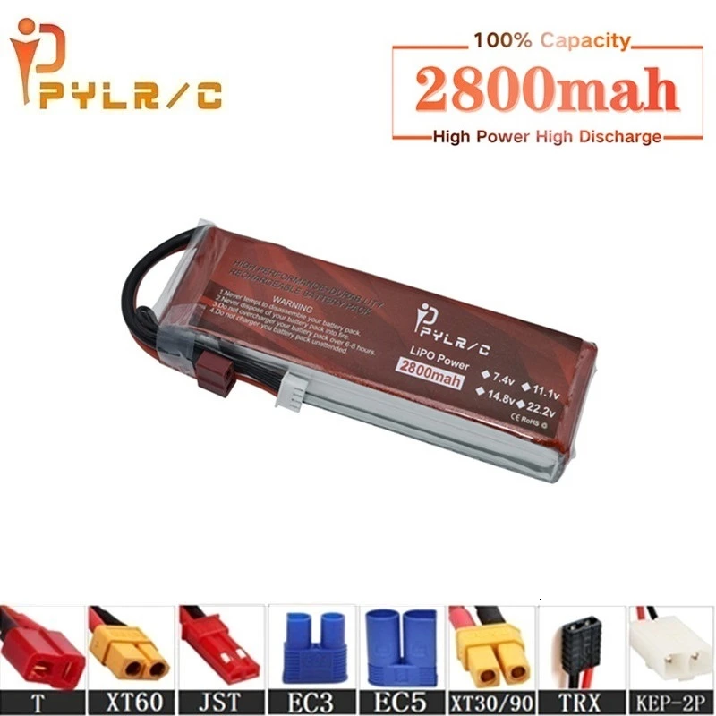 High Rate 14.8 v 2800mAh Lipo Battery For RC Helicopter Parts 4s bateria litowa 14.8 v 50C RC Cars Airplanes Drone Battery T/XT60