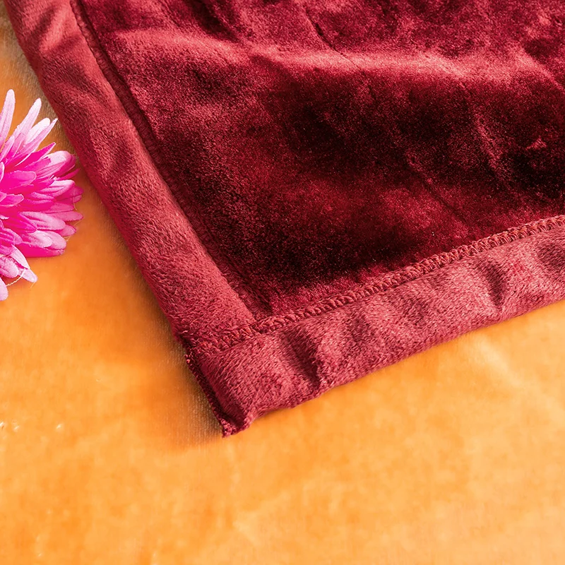 Jasne czerwone/fioletowe kwiaty narzuta narzuta тяжеловесное ciepły aksamitny Флисовое koc na zimę Queen Size 200X230cm zestaw pościeli