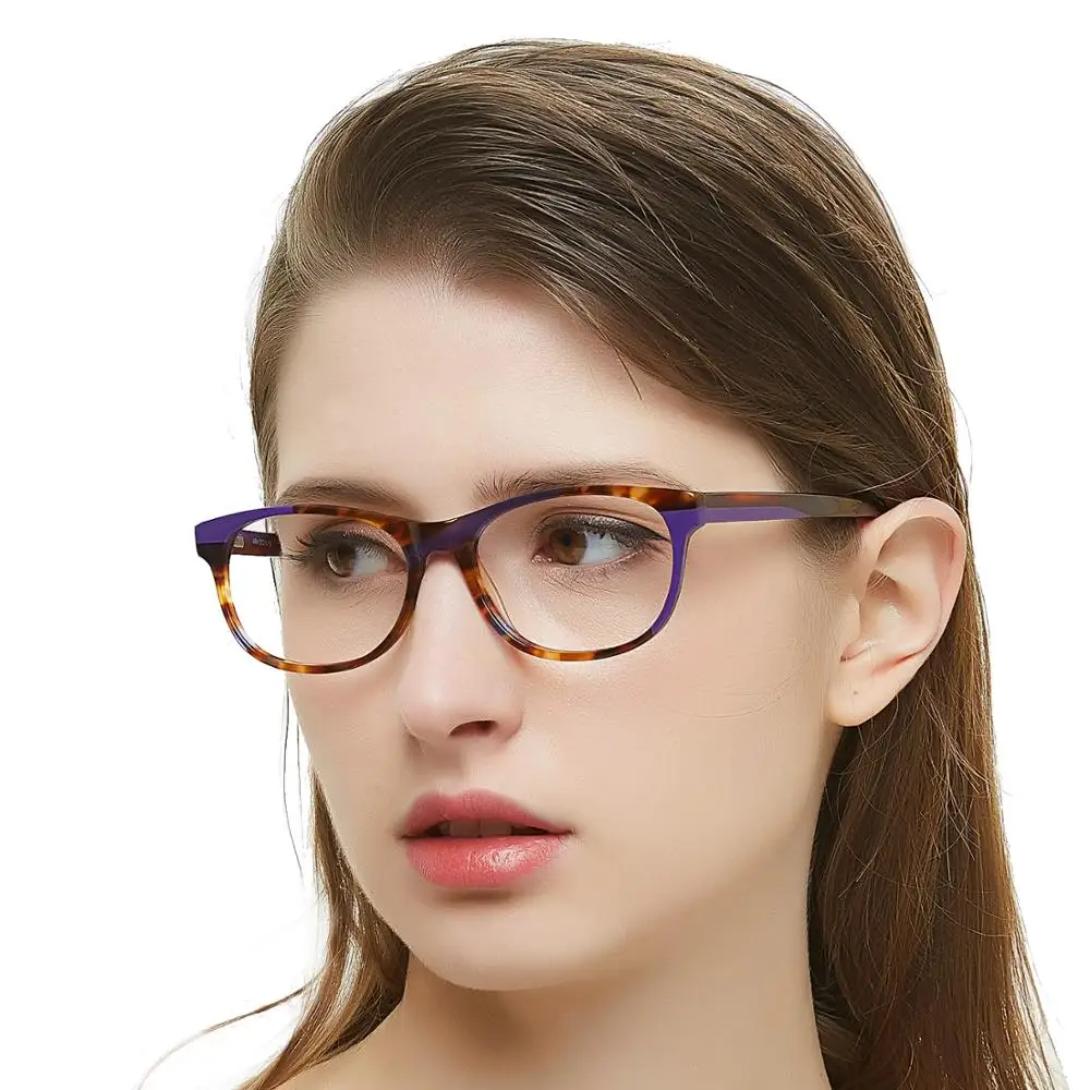 Komputer anty-niebieski promień damskie okulary przezroczyste soczewki optyczne ramki światło niebieskie okulary kolorowe octanowe punkty OCCI CHIARI ARA