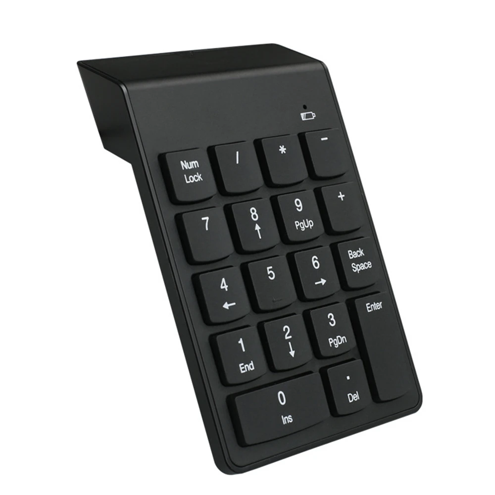 Mały rozmiar 2,4 Ghz bezprzewodowa klawiatura numeryczna Numpad 18 klawiszy klawiatura numeryczna dla księgowych, kasjerów laptopów notebooków i tabletów