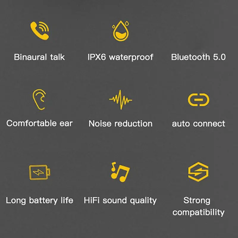 Nowe bezprzewodowe słuchawki Bluetooth 5.0 słuchawki TWS HIFI Mini In-ear Sport Running Headset wsparcie dla IOS/Android HD Call
