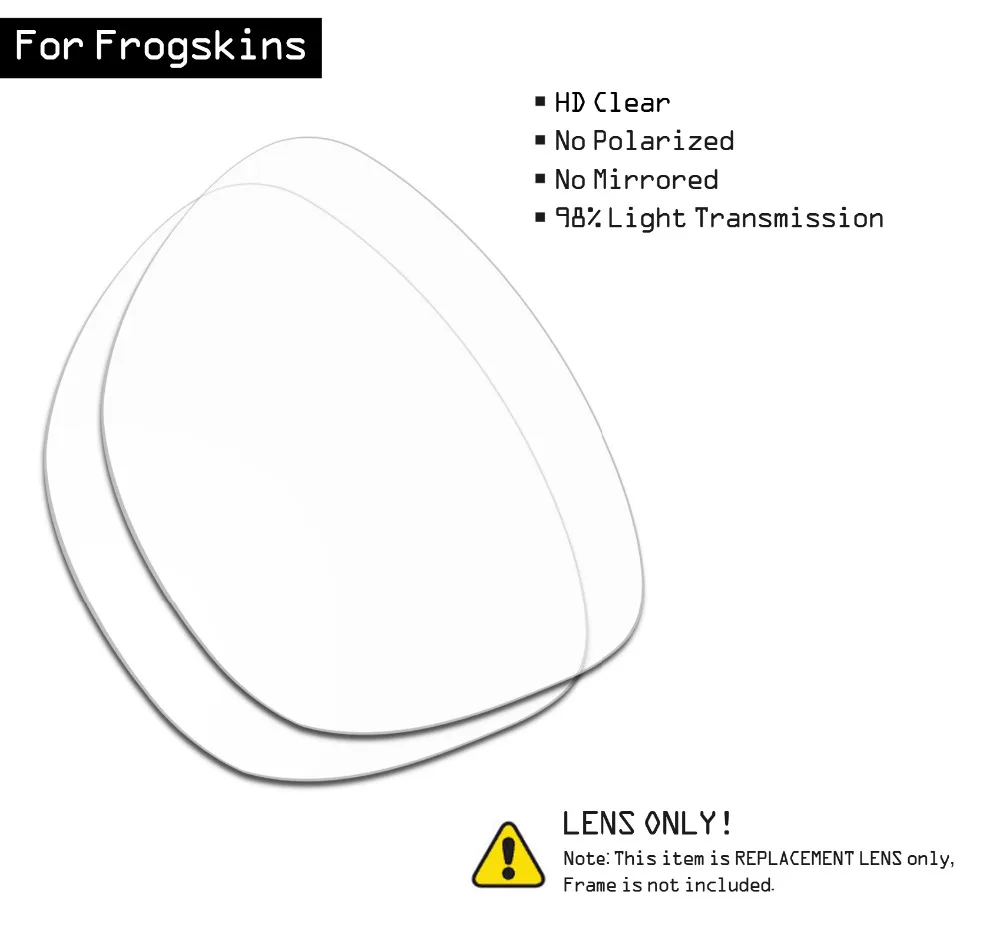 SmartVLT okulary wymienne soczewki dla Oakley Frogskins - HD Clear