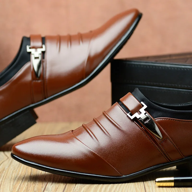 Włoska moda eleganckie оксфордские buty dla mężczyzn buty duże rozmiary męskie formalne buty skórzane męskie sukienki mokasyny man slip on masculino