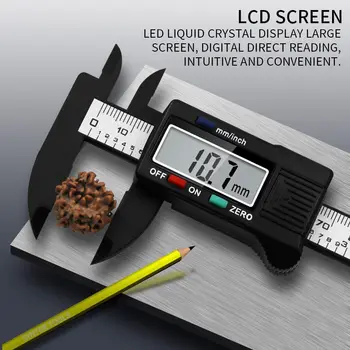 0-150 mm cyfrowy LCD elektroniczny włókna węglowego suwmiarka 6 cali Kaliber mikrometr linia штангенциркули narzędzia pomiarowe