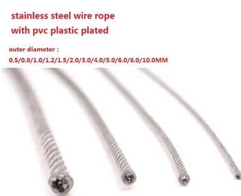 0.5/0.8/1.0/1.2/1.5/2.0/3.0/4.0/5.0/6.0/8.0/10.0 mm Średnica szlifierka szlifierka PVC powlekane ze stali nierdzewnej kabel
