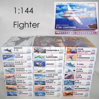 1: 144 myśliwiec wojskowy z tworzywa sztucznego montaż samolot model 25 rodzajów do wyboru