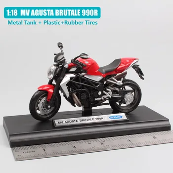 1:18 skali miniaturowy Naszytymi MV AGUSTA BRUTALE 990R sportowy silnik roadsterów motocykl oddanych model zabawki samochód kolekcjonerskie