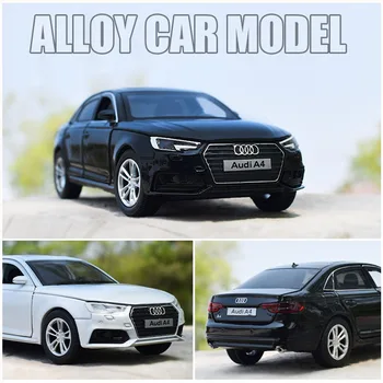 1:32 Audi-A4 model Diecast alloy sports, model car pull back sound and light toys children gift collection toys v247