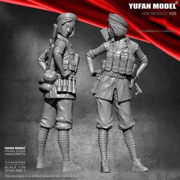 1/35 Resin Soldier Model Unassambled Unpainted Female White Resin Yfww-2066 Soldier Model Figure Kit Kit Self-assembled Mod S6P9