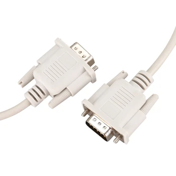 1.4 M RS232 DB9 9 Pin Male to VGA Video 15 Pin Male adapter kabel jasny szary