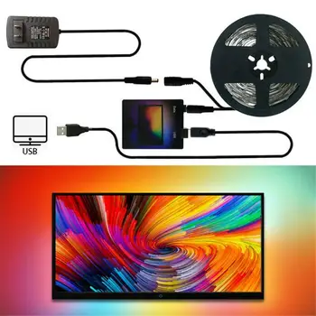 1-5 m kolorowe paski led TV PC marzenie ekran USB 5 v, 60 led DIY podświetlenie dekoracyjne paski domu ozdoby świąteczne światła