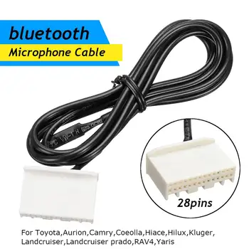 1.5 m mikrofon bluetooth kabel okablowania 28 pinowe złącze ogon audio radioodtwarzacz do Toyota Camry Hilux RAV4