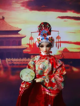 1/6 kolekcjonerskie chińskie lalki Qin Лянью rocznika etniczne lalki BJD dynastii Ming dziewczyna zabawki Świąteczny prezent pamiątka