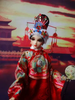 1/6 kolekcjonerskie chińskie lalki Qin Лянью rocznika etniczne lalki BJD dynastii Ming dziewczyna zabawki Świąteczny prezent pamiątka