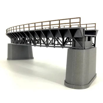 1:87 HO Scale Train Railway Scene Decoration Q4 R1 zakrzywione model mostu kolejowego bez pierce ' a dla kruchych stołu