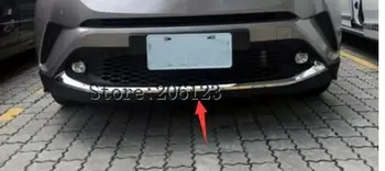 1 ABS chromowana listwa przedniego zderzaka listwa ochronna dla Toyota C-HR CHR C HR 2016 2017 2018 akcesoria samochodowe stylizacja z logo