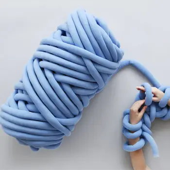 1 kg gruba super slouchy krępy przędza do ręcznego szydełku miękki Duży bawełna DIY Arm knitting równa Spinning przędza dla koce