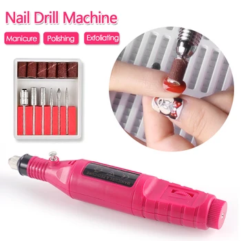 1 kpl. elektryczna frezarka do paznokci zestaw urządzenie do manicure maszyna Nail Art Pen pedicure pilnik do paznokci Zestaw narzędzi EU/US Plug Dropship
