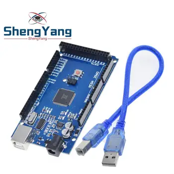 1 kpl./lot ShengYang MEGA 2560 R3 (ATmega2560-16AU CH340G) AVR USB karta + kabel USB (ATMEGA2560 ) dla arduino MEGA2560