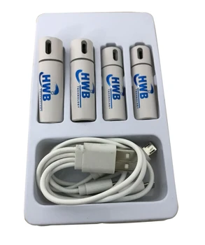 1 opakowanie(4 sztuki) AA 1.5 V 1200mAh USB akumulator litowo-polimerowy akumulator szybkie ładowanie kablem Micro USB do elektroniki