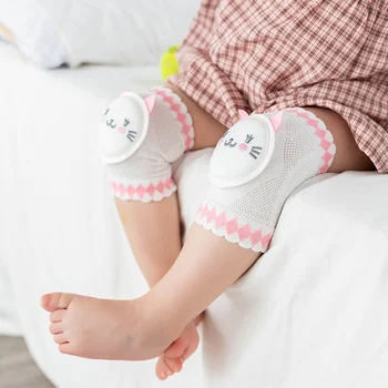 1 para antypoślizgowe oddychających dzieci nakolanników ochraniacz do grzebania bezpieczeństwa spacerem pad kolana noga rękaw wsparcie ochrony