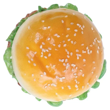 1 realistyczny hamburger realistyczna symulacja fałszywy hamburger piekarnia wyświetlacz plac jedzenie chleb zabawki, dekoracje do domu zdjęcie rekwizyty
