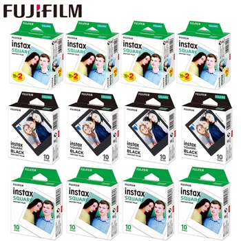 10-100 arkuszy Fujifilm Instax Mini Square Film White/Black Edge Photo Paper do drukarki Instax Camera SQ10 SQ6 SQ20 Share SP-3