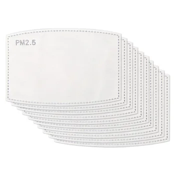 10-100 szt PM2.5 Maska bibuła filtracyjna anty mgła usta maska do twarzy anty-pm 2.5 maska przeciwpyłowa aktywny filtr węglowy