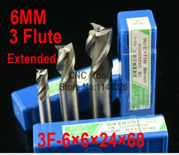 10 szt. /kpl. 6.0 mm 3 каннелюры HSS & Extended Aluminium End Fill Cutter CNC Bit frezarki narzędzia tnące narzędzia.Toczenie
