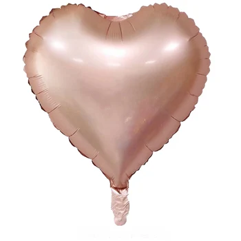 10 szt./lot 18 cali moda szary, różowe złoto folia balon okrągły serce gwiazda aluminium hel balon urodziny ślub ozdoba