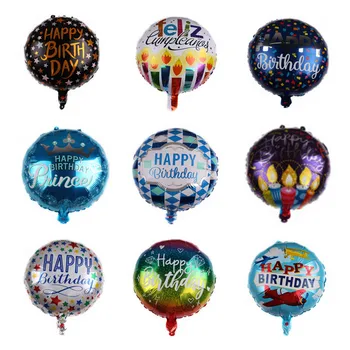 10 szt./lot 18 cali okrągły aluminium foliowej balon urodziny happy birthday baby shower decoration balon zabawki dla dzieci