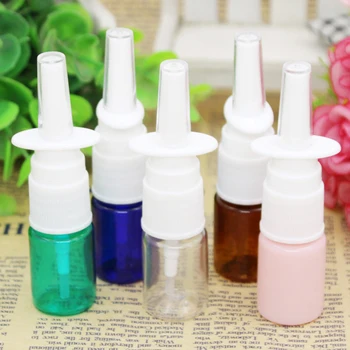 10 szt./lot 5 ml kolorowy spray do nosa PET spray butelka plastikowa butelka makijaż płyn dozujący narzędzie z natryskiem narzędzie PJ55-10