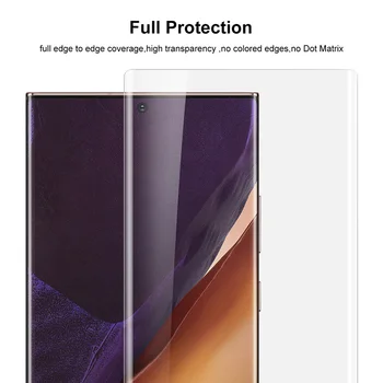 10 szt./lot detalicznej z opakowaniem UV pełna klej gięte hartowane szkło do Samsung Note 20 ochraniacz ekranu w Note 20 Ultra 5G szkło