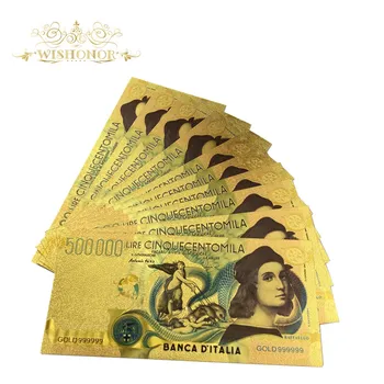 10 szt./lot hurtowa cena kolor Włochy banknoty zestawy 500 000 lirów banknoty replika pieniądze do kolekcji