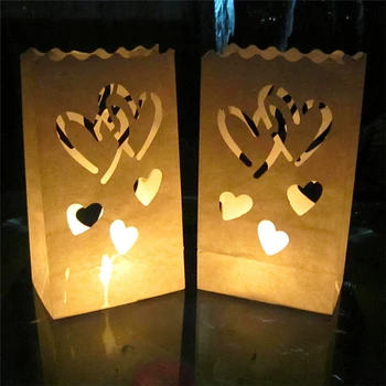 10 szt./lot odkryty świeca latarnia gwiazdy herbata światło uchwyt na papier latarnia świeca torba dla uroczystych przyjęć dekoracje ślubne