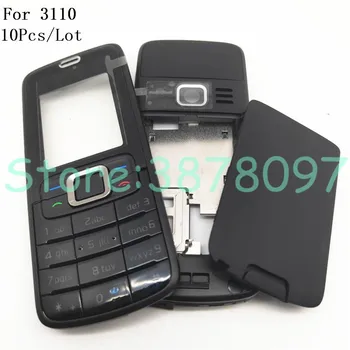 10 szt./lot oryginalny Nokia 3110C 3110 obudowa przednia panel przedni ramka osłona etui+pokrywa tylna/pokrywa baterii+klawiatura+logo