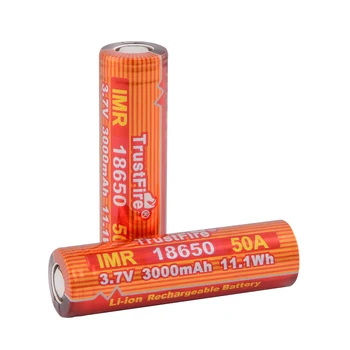 10 szt./lot TrustFire IMR 18650 50A 3.7 V 3000mAh 11.1 Wh li-ion bateria litowe z zaworem bezpieczeństwa