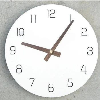 10 zestawów prawdziwej czarnej orzechowym drewna godziny zegara zegar ścienny DIY ręcznie z litego drewna zegar wskaźnik wymiana igły zegarek kwarcowy