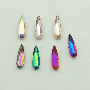 100 szt. Mix formy płomień kryształy szkło Flatback dżetów do paznokci biżuteria Biżuteria Korea manicure Diament koraliki